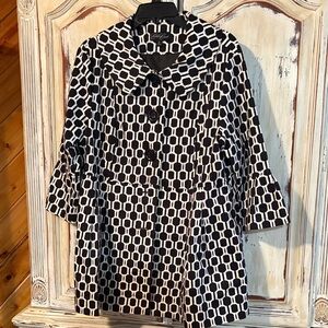 Stylish Black and White Women's Coat